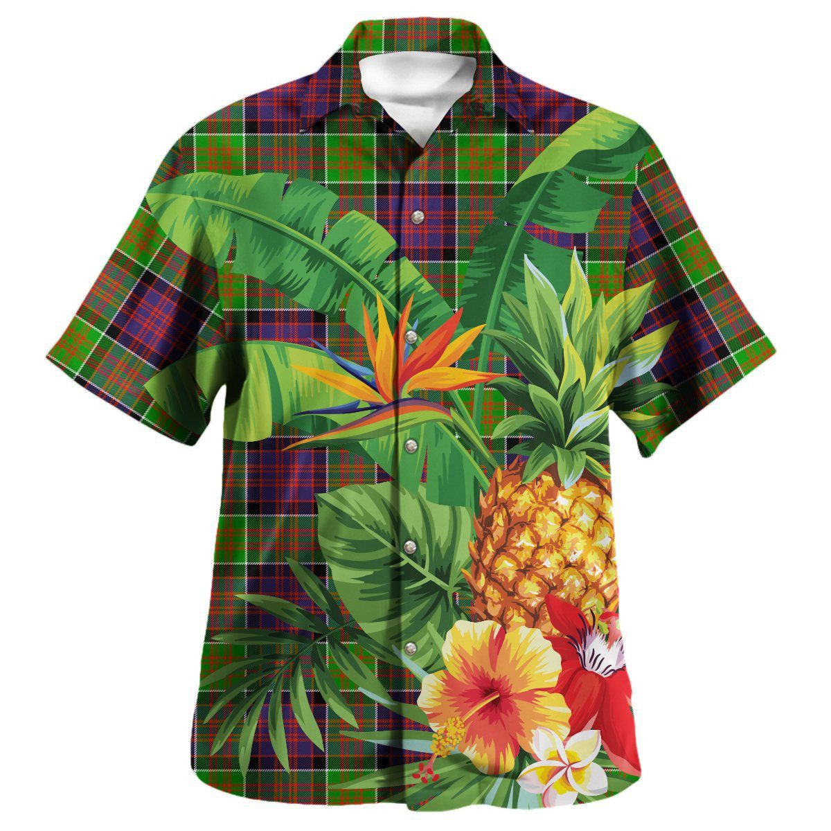 MacDonald of Clan Ranald Tartan Aloha Shirt version 2