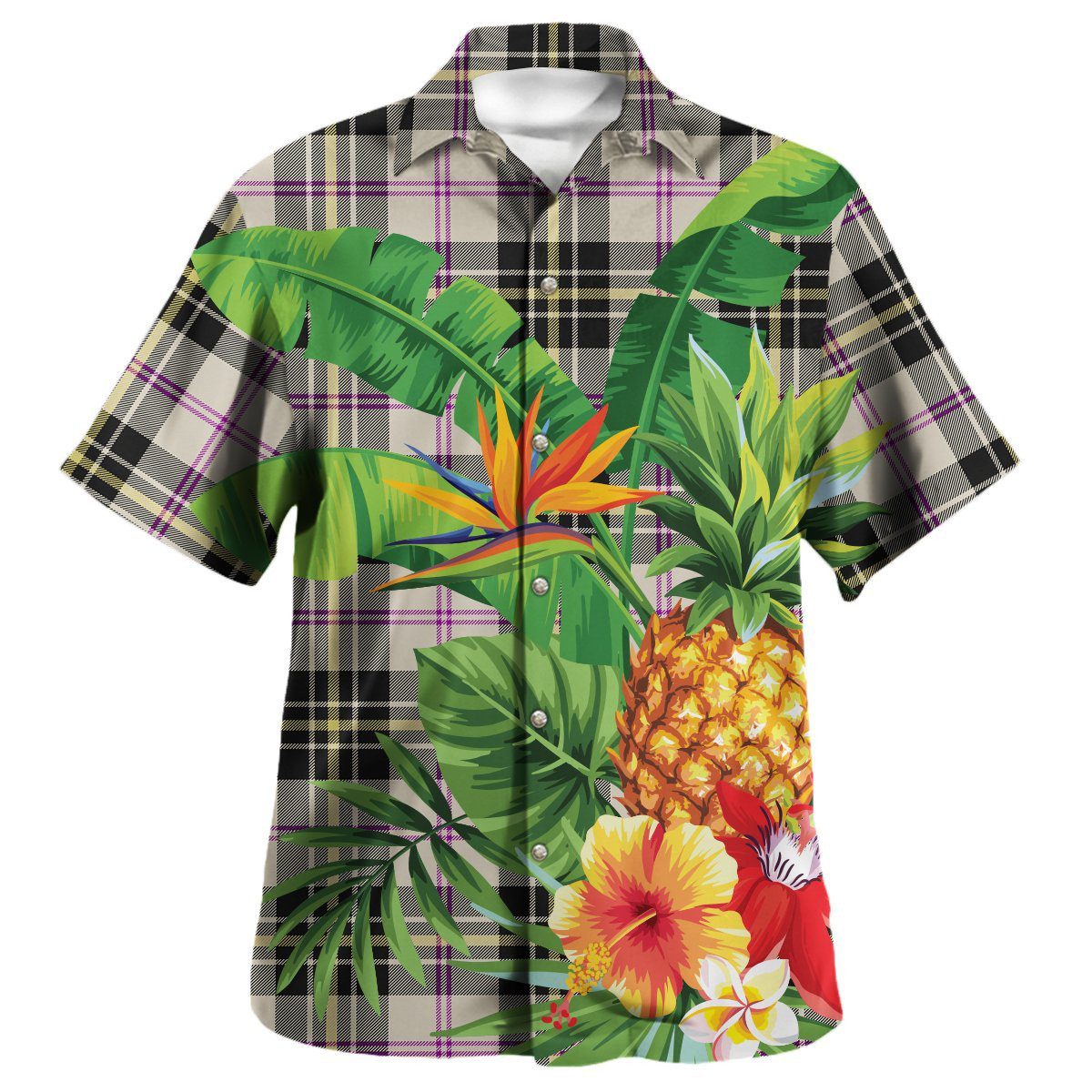 MacPherson Dress Ancient Tartan Aloha Shirt version 2