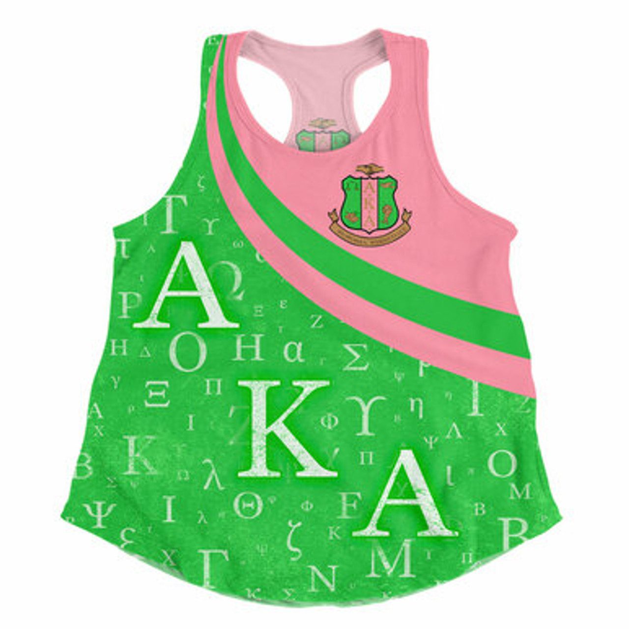 Alpha Kappa Alpha Women Racerback Tank – Sorority Greek Alphabet Symbols Women Racerback Tank