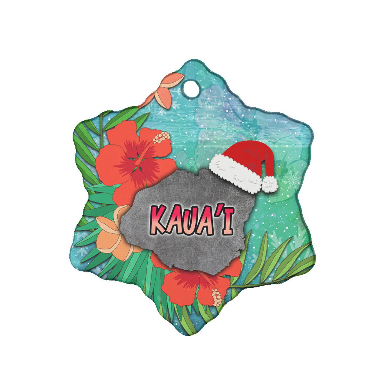 Hawaii Ceramic Ornament Christmas Kauaʻi Island