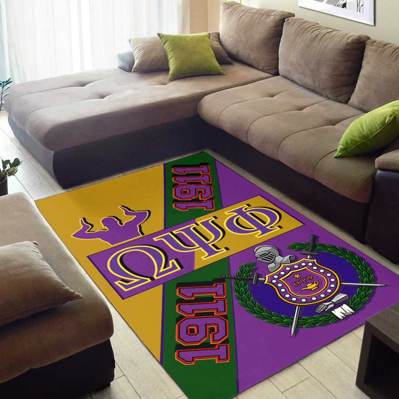 Omega Psi Phi Area Rug – Fraternity Blood In My DNA Area Rug
