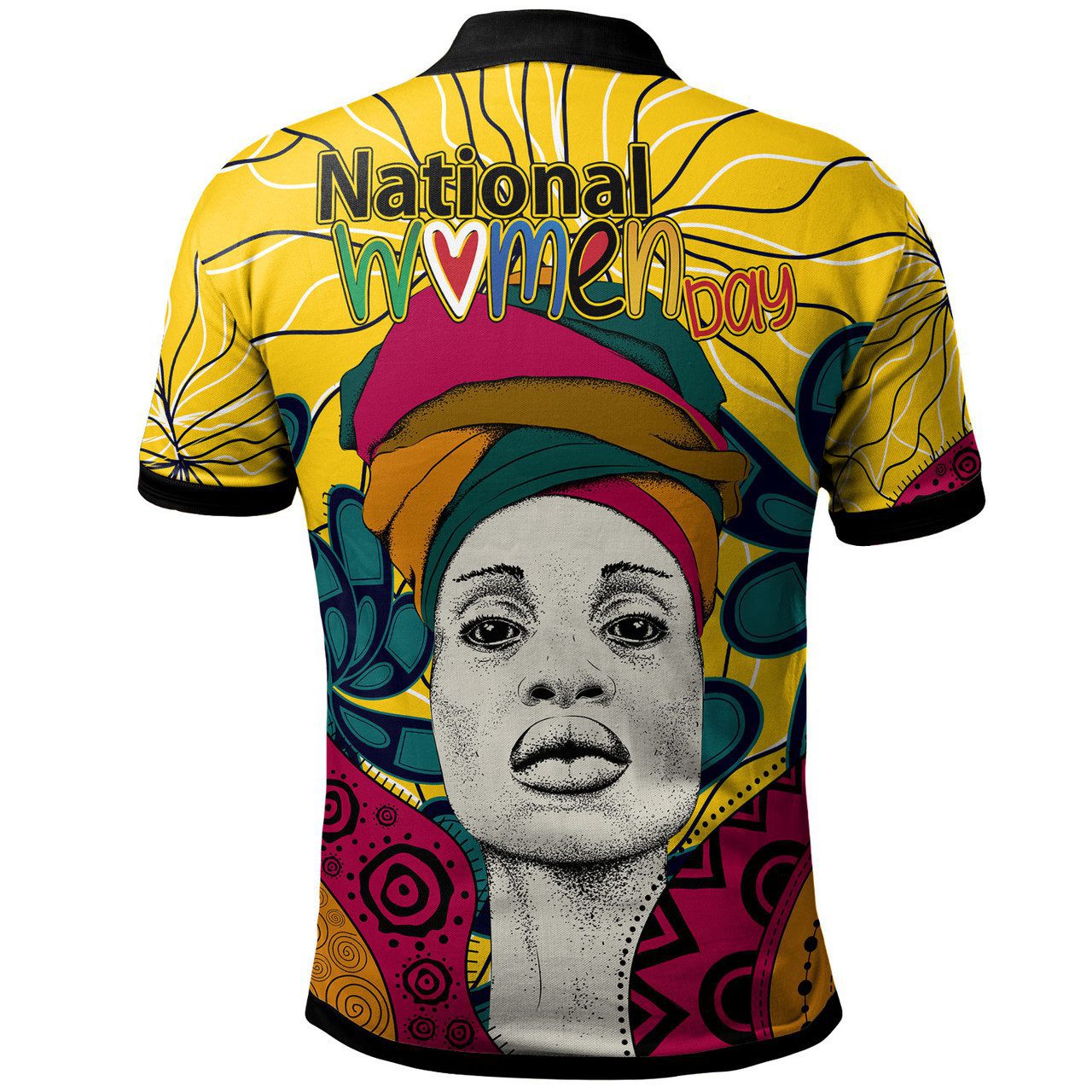 South Africa National Women’s Day Polo Shirt – Happy National Women’s Day With African Patterns Polo Shirt