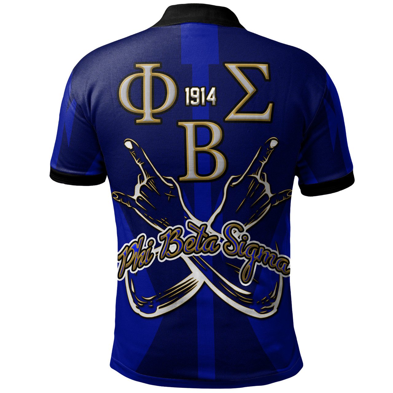 Phi Beta Sigma Polo Shirt- Fraternity Hand Phi Beta Sigma Polo Shirt