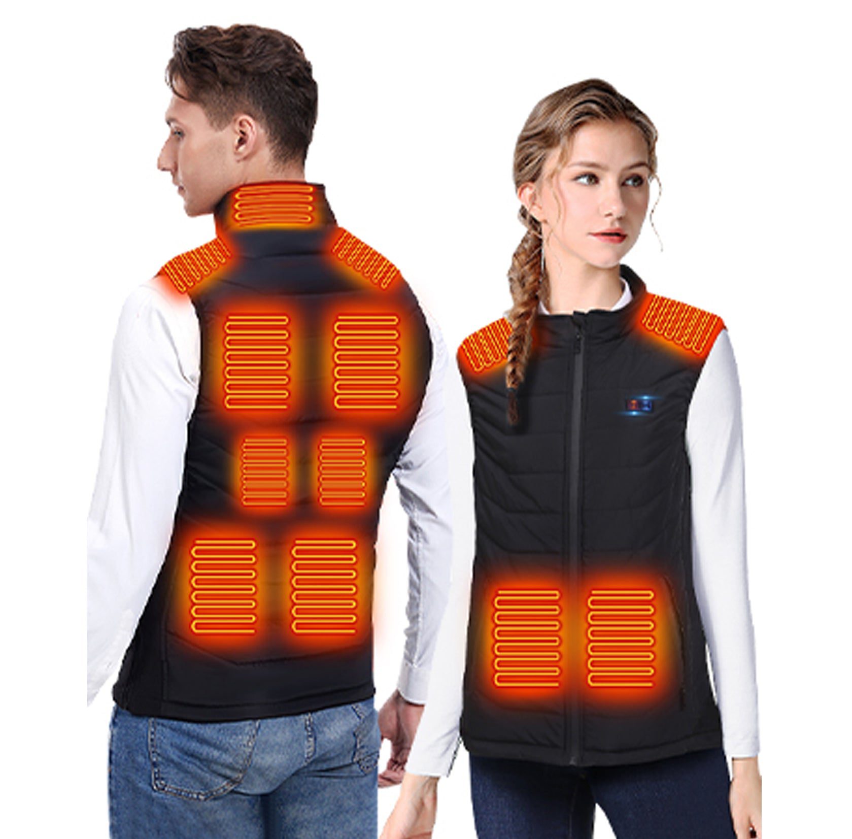 Electric Winter 11 Heating Zones Rechargeable USB Heated Vest for Men Women