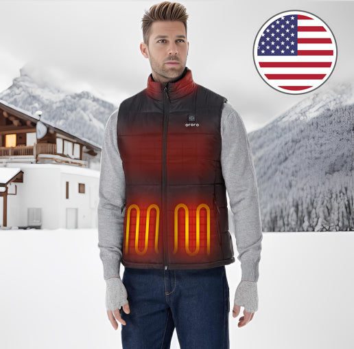 Winter rechargeable Men’S Heated Vest with Battery Pack