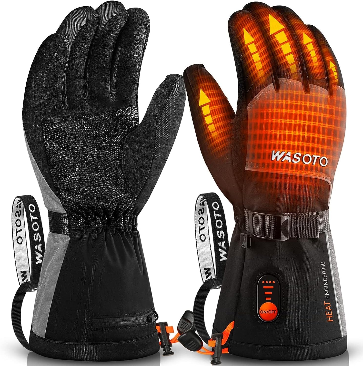 Rechargeable Touchscreen Waterproof Electric Heated Gloves Unisex for Winter – Skiing Hiking