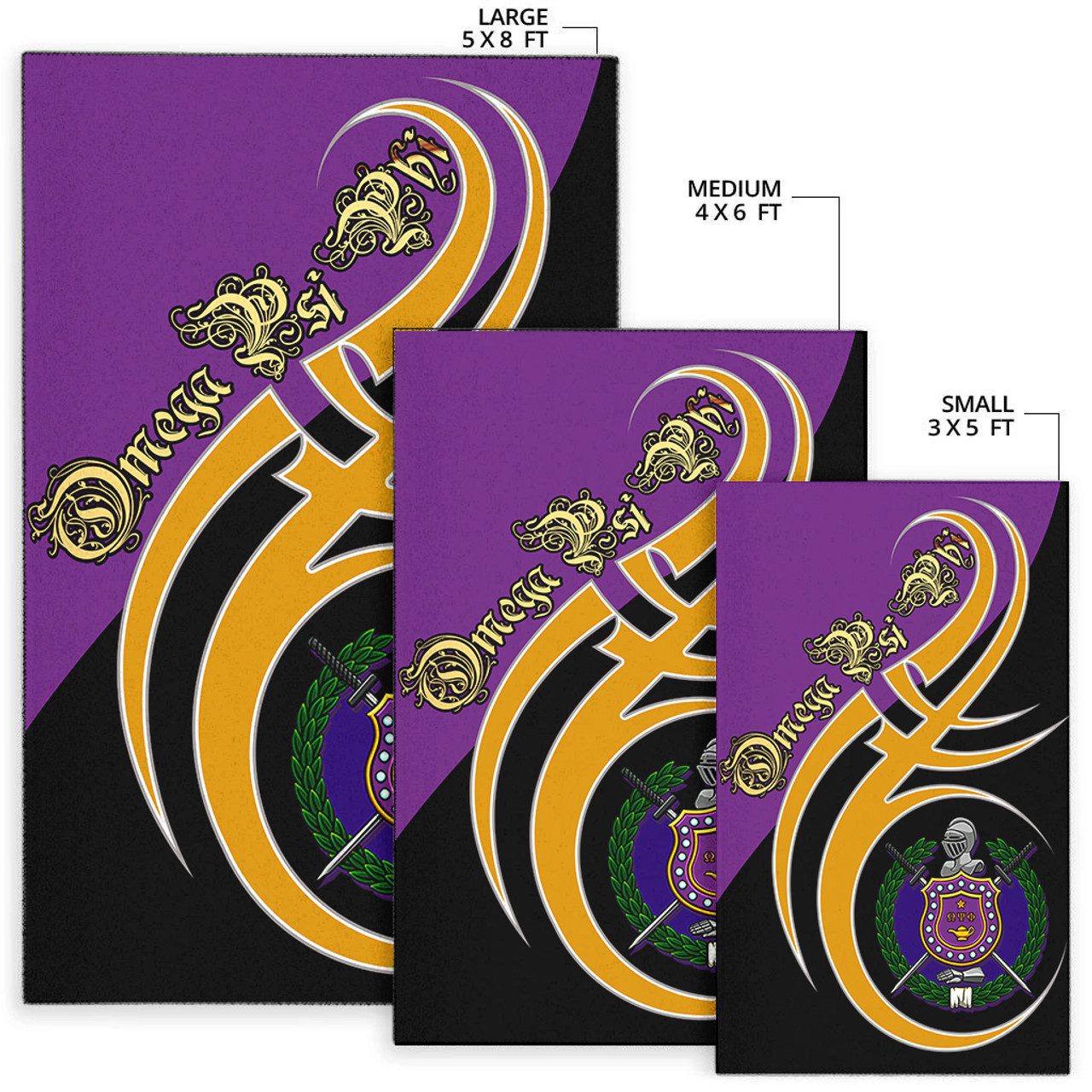 Omega Psi Phi Area Rug – Fraternity In Me Area Rug