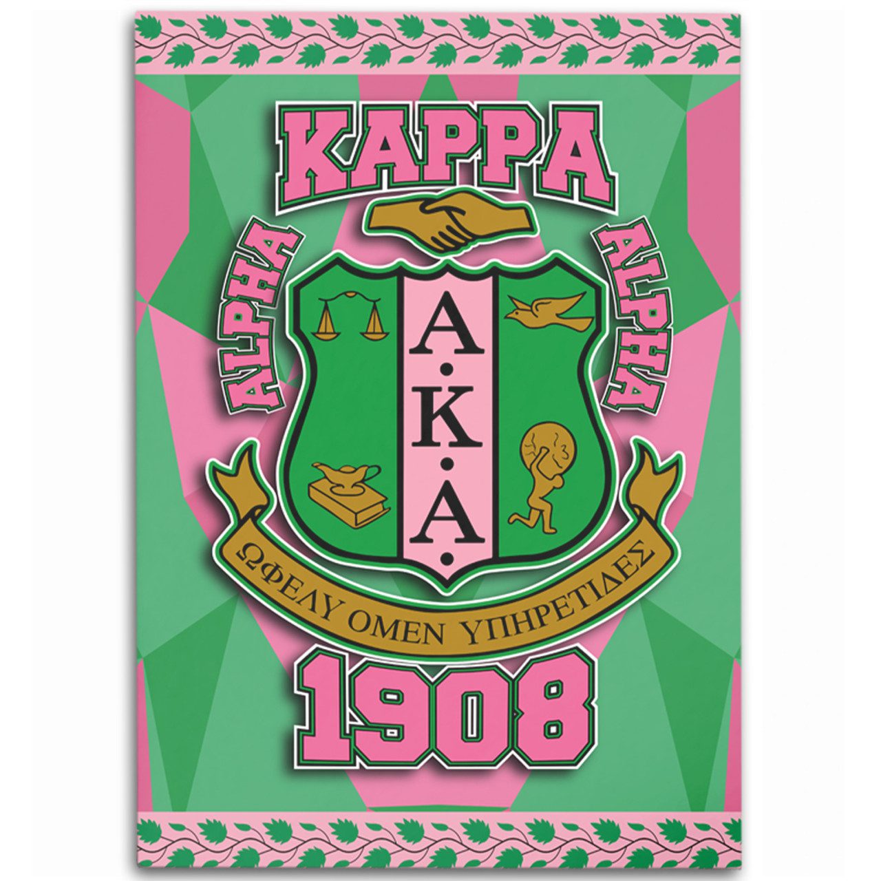 Alpha Kappa Alpha Area Rug Sorority Pink