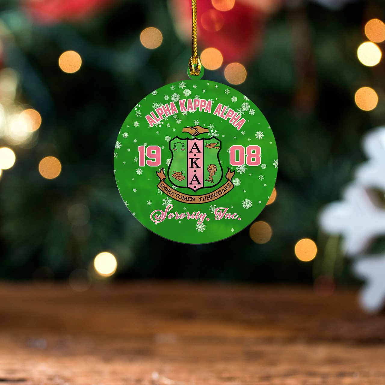 Alpha Kappa Alpha Acrylic Ornament Christmas