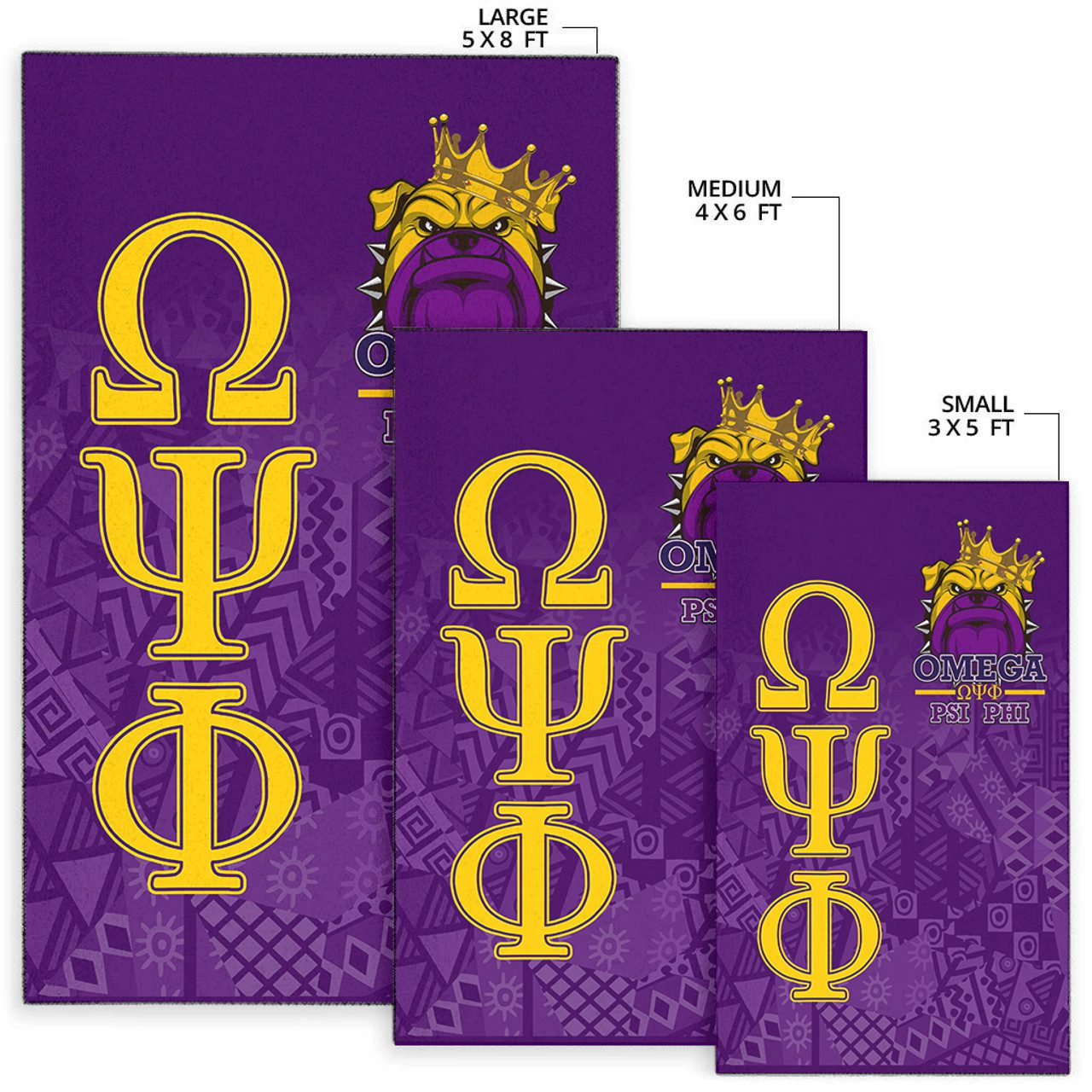 Omega Psi Phi Area Rug – Fraternity Black Roots Area Rug
