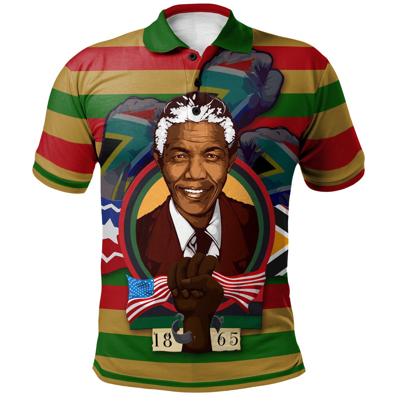 Africa Polo Shirt – Nelson Mandela – Symbol Of Freedom And Equality Polo Shirt