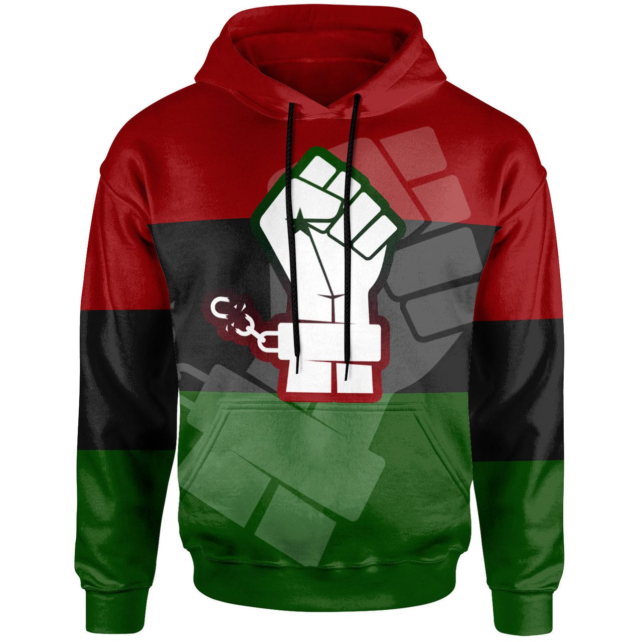 African Hoodie – Africa Black Power African Flag Hoodie