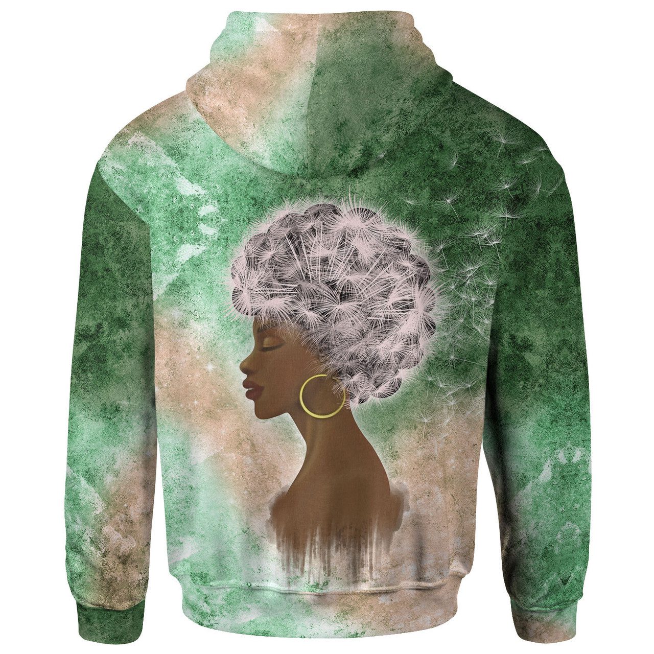 African Hoodie – African Black Girl Dandelion Hoodie
