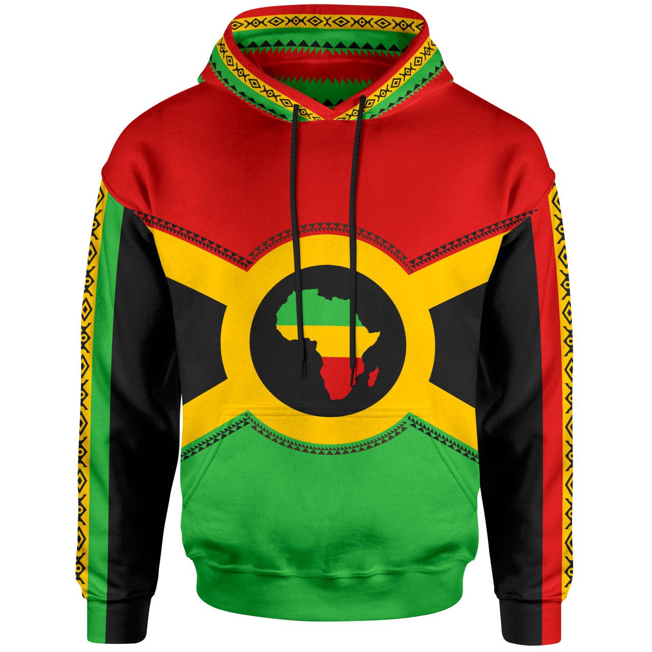African Hoodie African Flag Reggae Hoodie