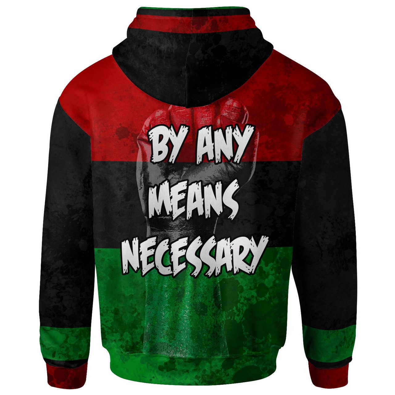 African Hoodie – African Malcolm-X By Any Mean Hoodie