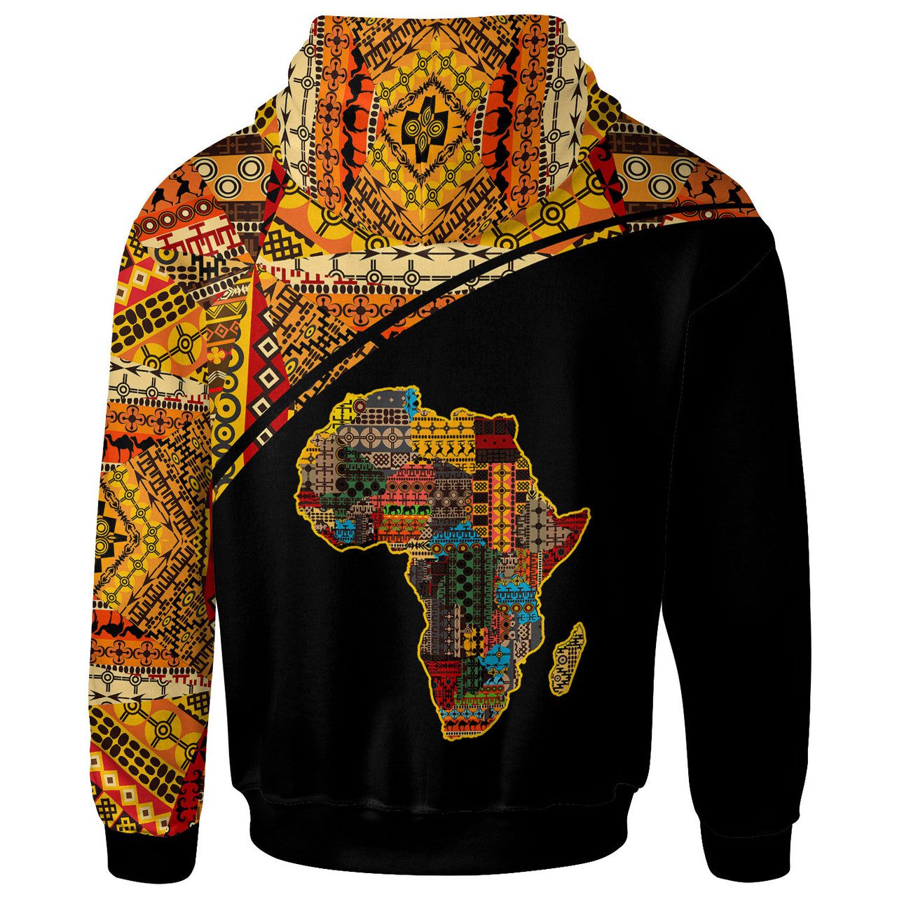 African Hoodie – African Pattern Curver Version Hoodie