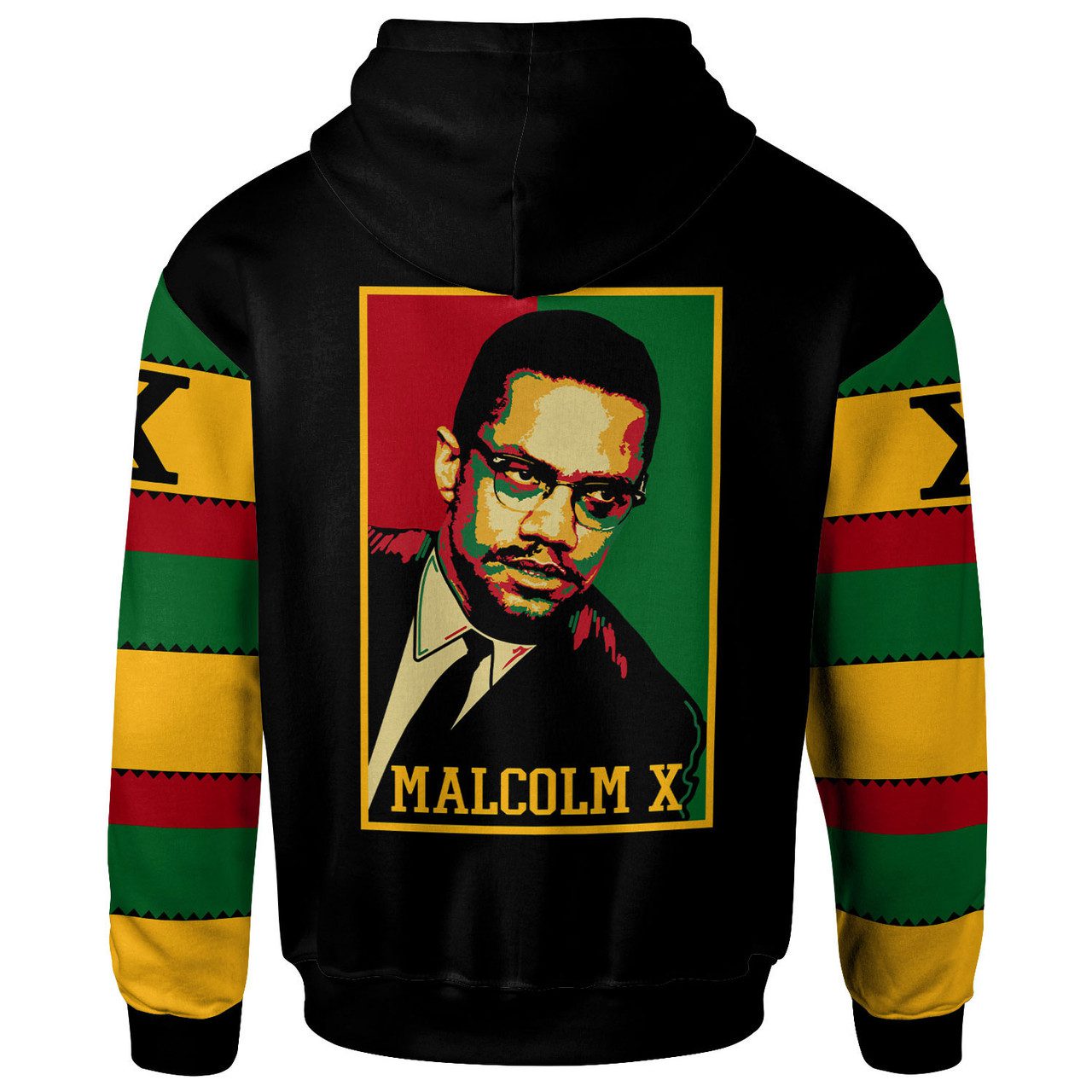 African Hoodie – Malcolm X Retro Hoodie