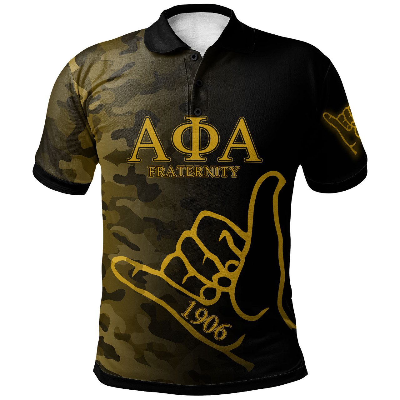 Alpha Phi Alpha Polo Shirt – Custom Fraternity Hand Gesture Camouflage Patterns Polo Shirt