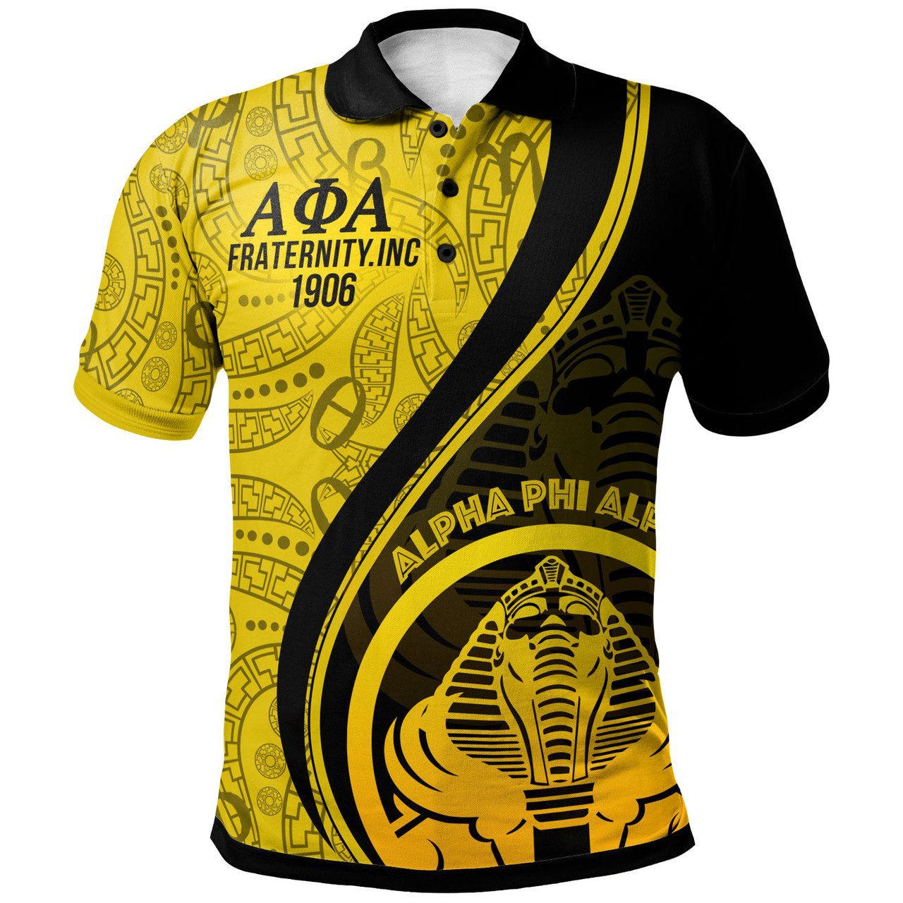 Alpha Phi Alpha Polo Shirt – Custom Fraternity Ornamental Floral Greek Alphabets Polo Shirt
