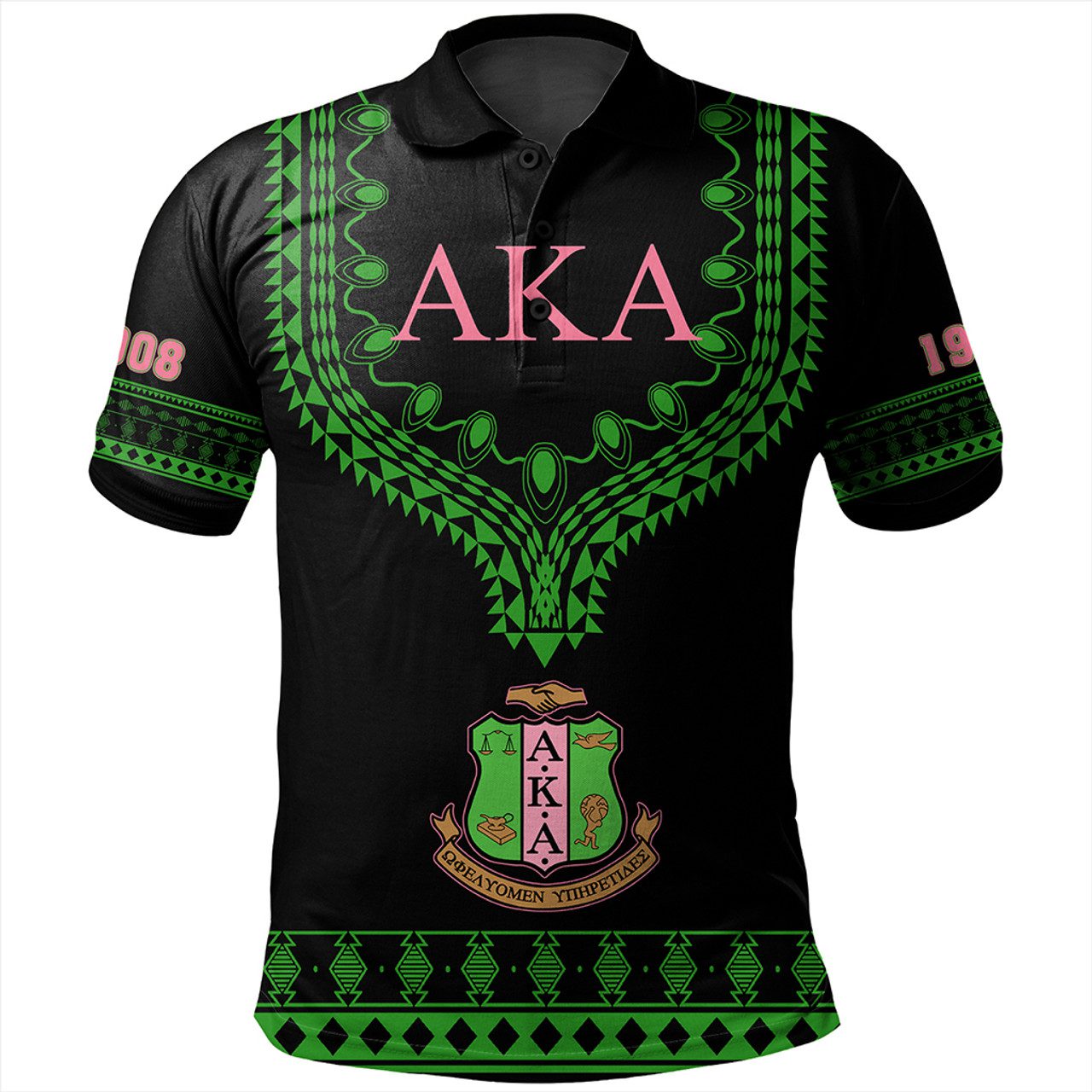 Alpha Kappa Alpha Polo Shirt Dashiki Alva Style