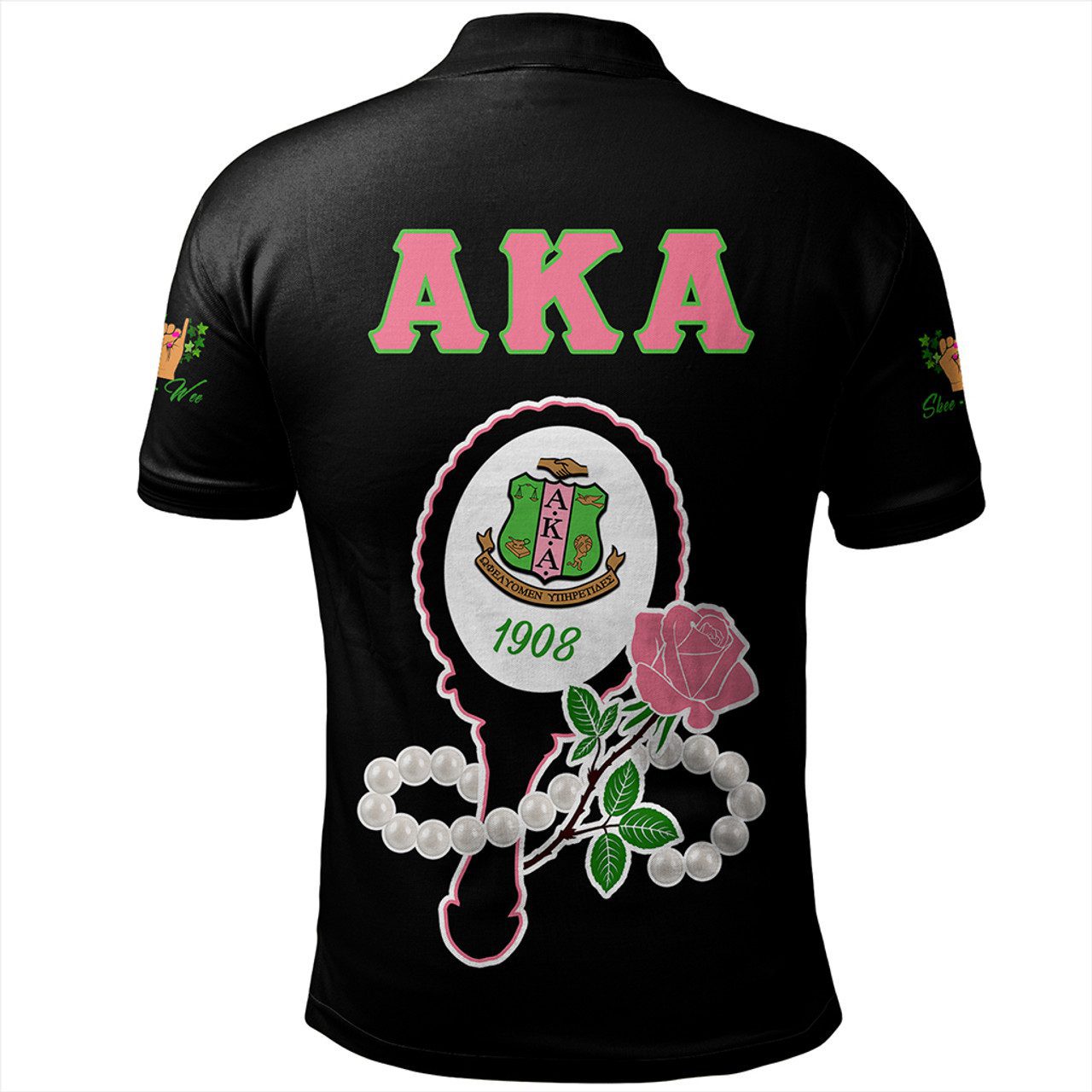 Alpha Kappa Alpha Polo Shirt Mirrior Style