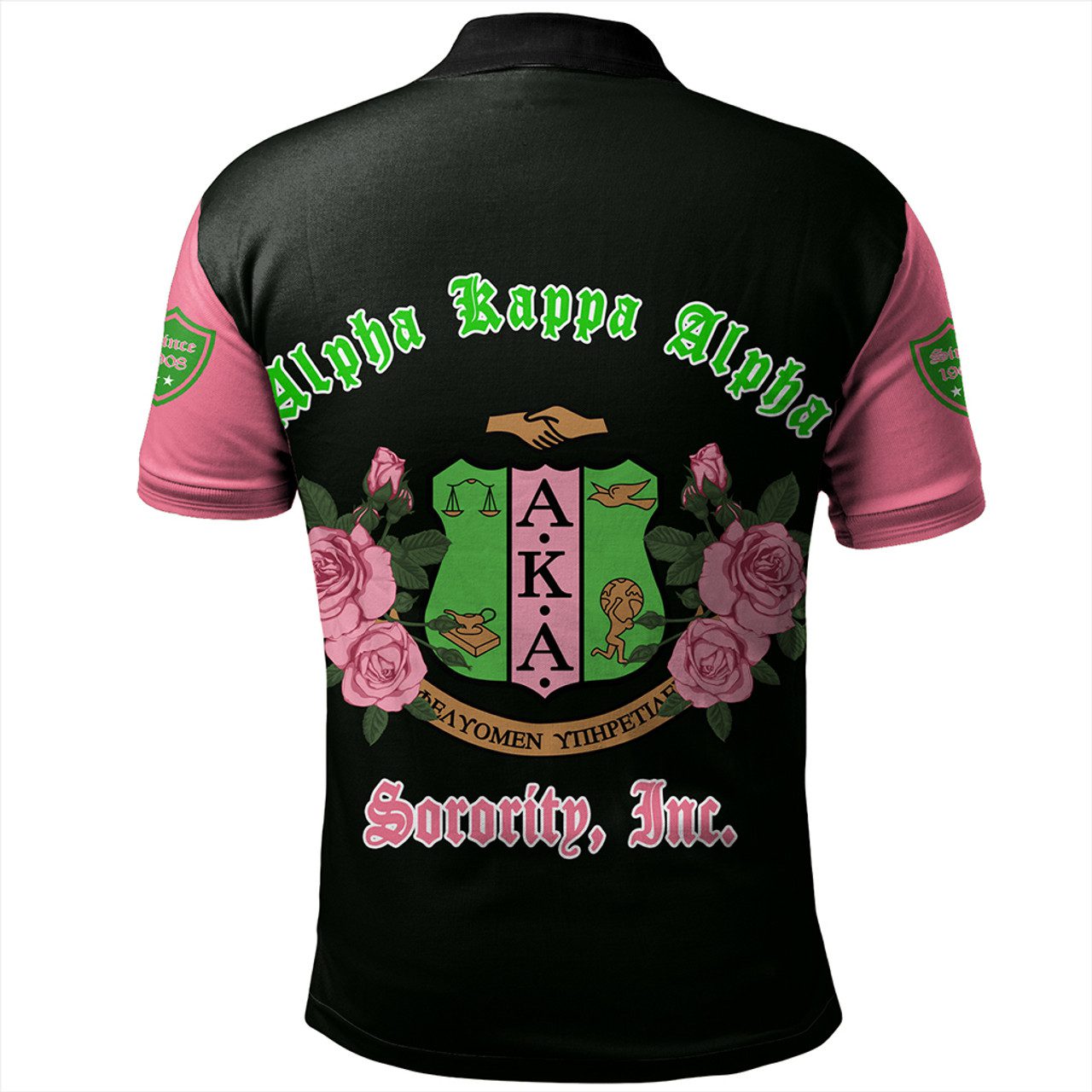 Alpha Kappa Alpha Polo Shirt Pink Rose