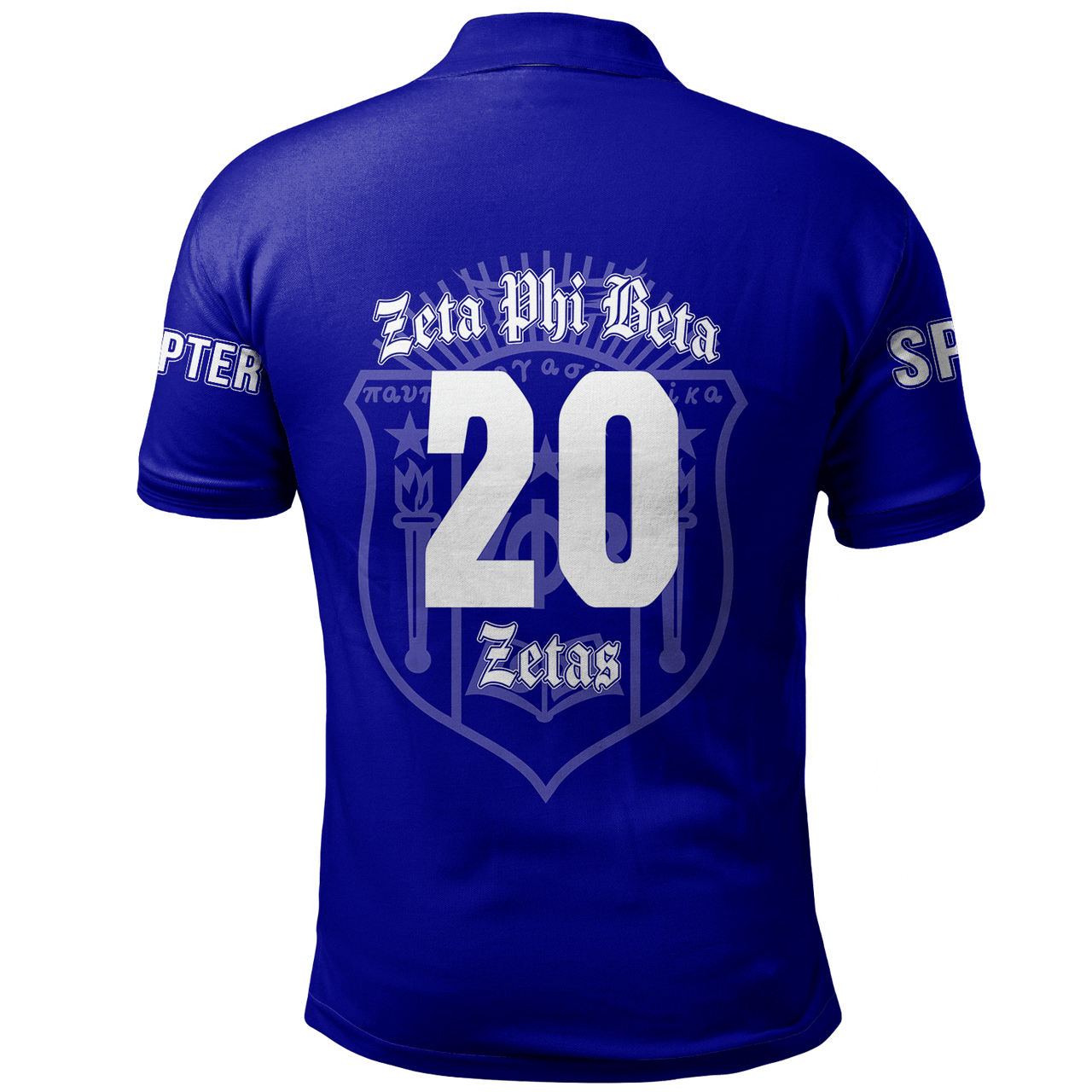 Zeta Phi Beta Polo Shirt Custom Chapter And Spring Style