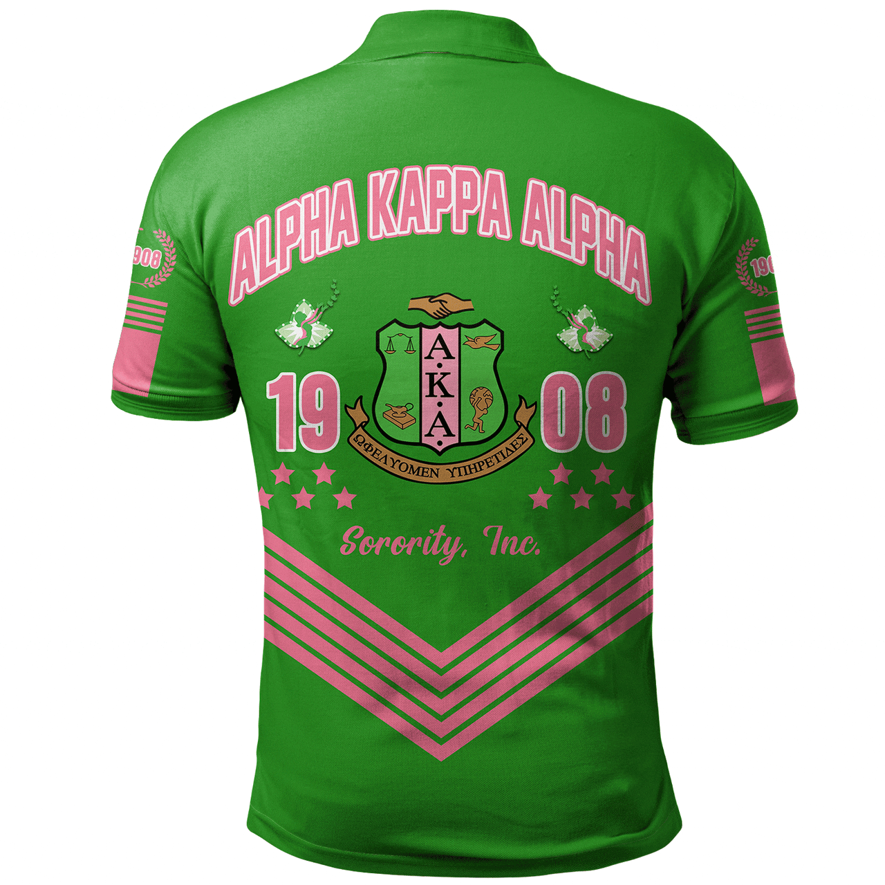 Alpha Kappa Alpha Polo Shirt Crest Greek Life