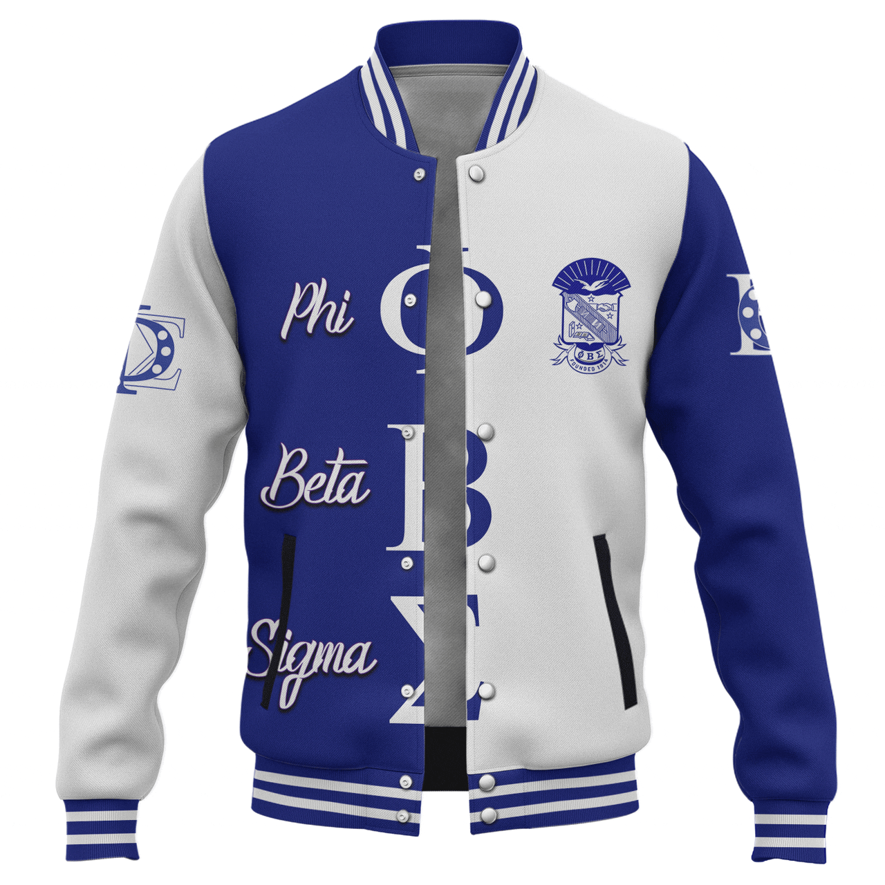 Phi Beta Sigma Baseball Jacket Half Style