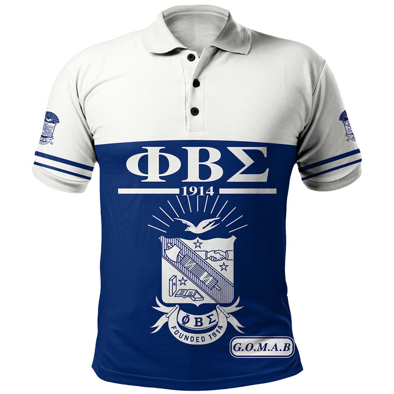 Phi Beta Sigma Polo Shirt Blue Fraternity