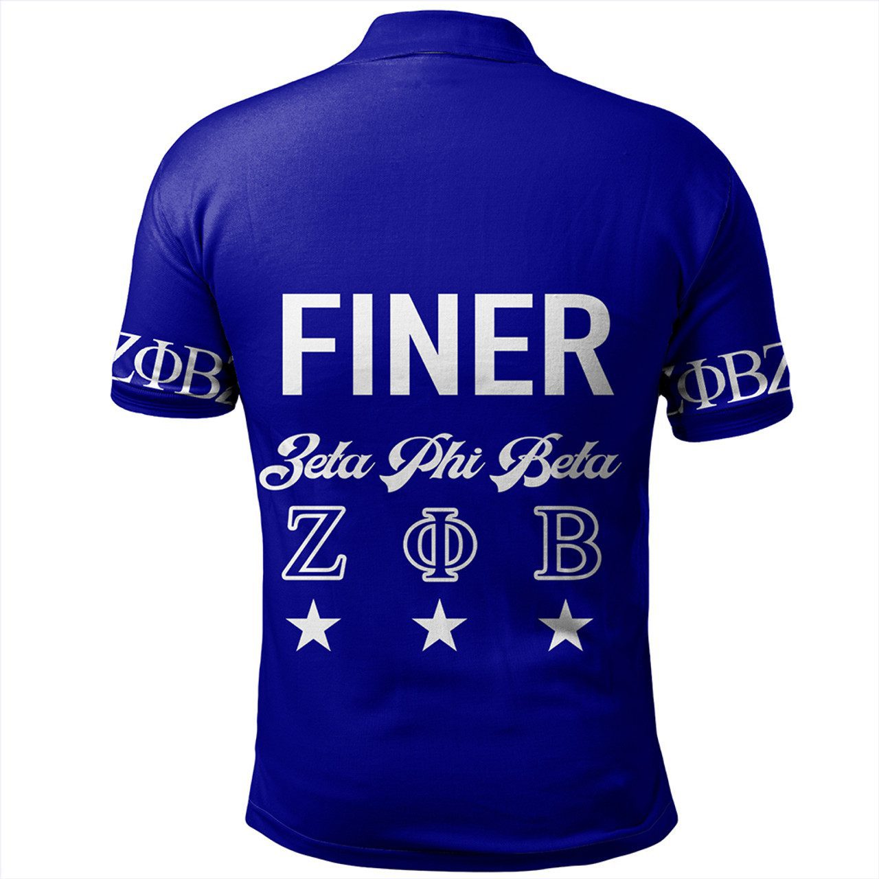 Zeta Phi Beta Polo Shirt Blue ZPB Greek Life