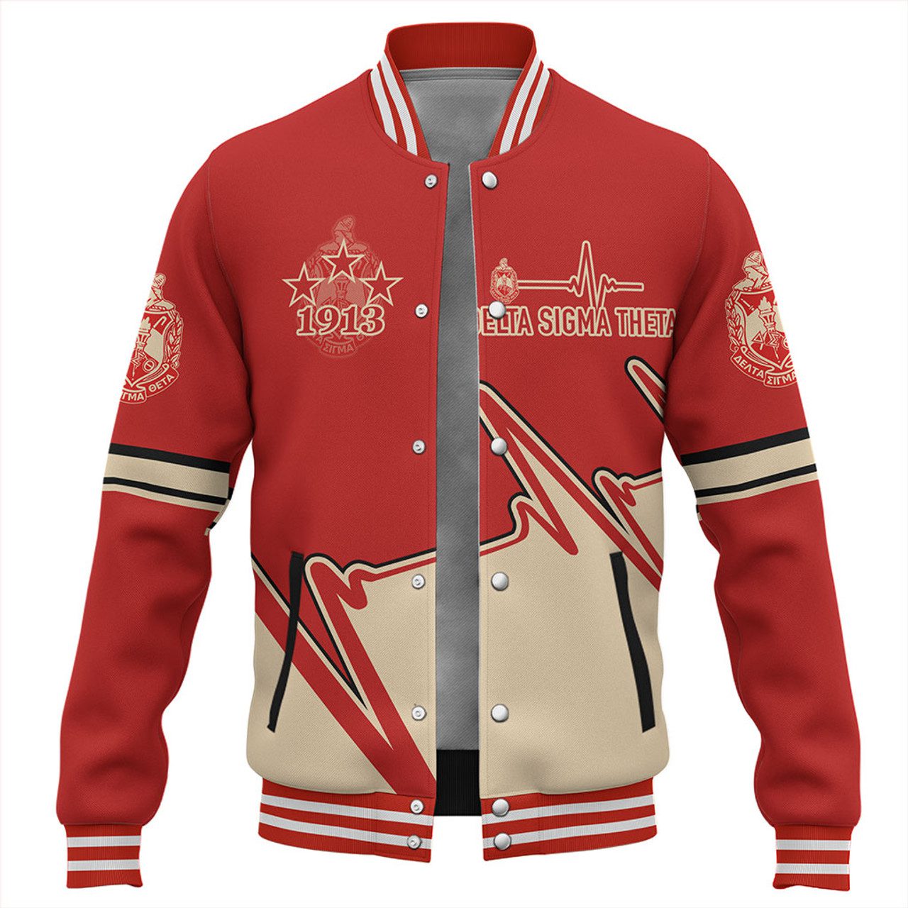 Delta Sigma Theta Baseball Jacket Custom Heartbeat