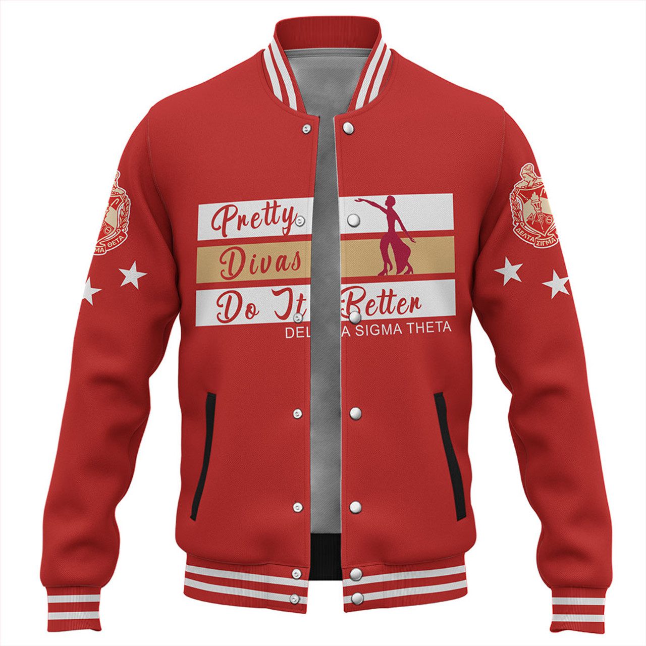 Delta Sigma Theta Baseball Jacket Pretty Divas