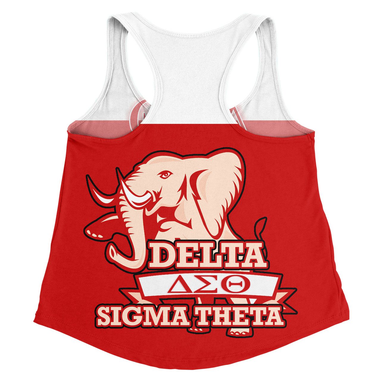 Delta Sigma Theta Women Racerback Tank – Sorority Elephant Logo Women Racerback Tank