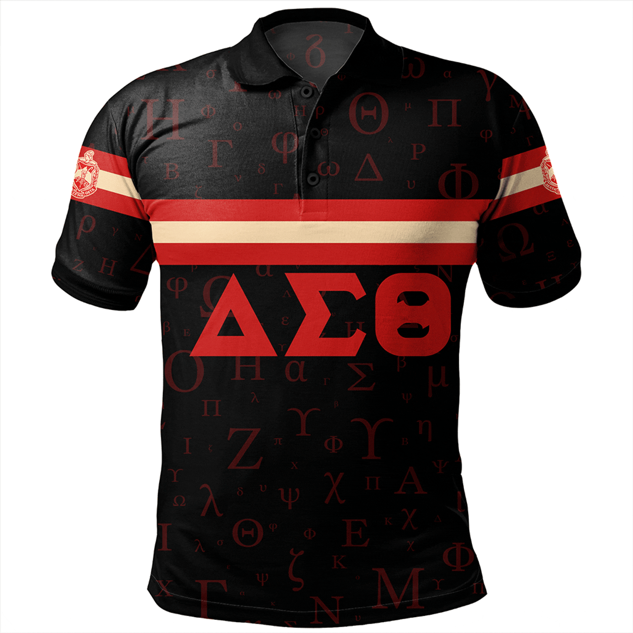 Delta Sigma Theta Polo Shirt Alphabet Style