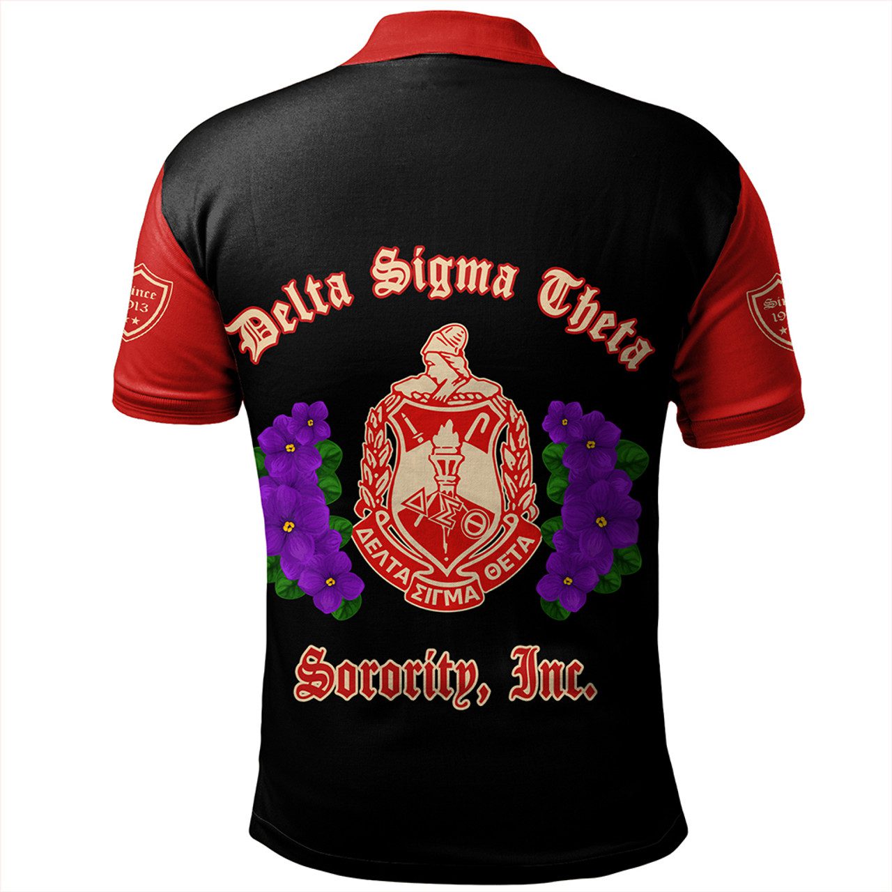 Delta Sigma Theta Polo Shirt Violet Flower Style