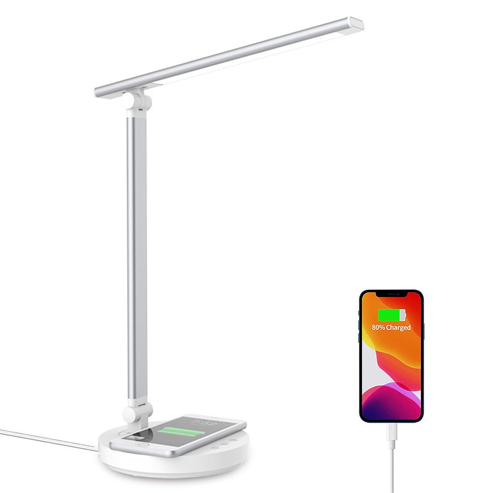 LED Table Desk Lamp Wireless Charger USB Light