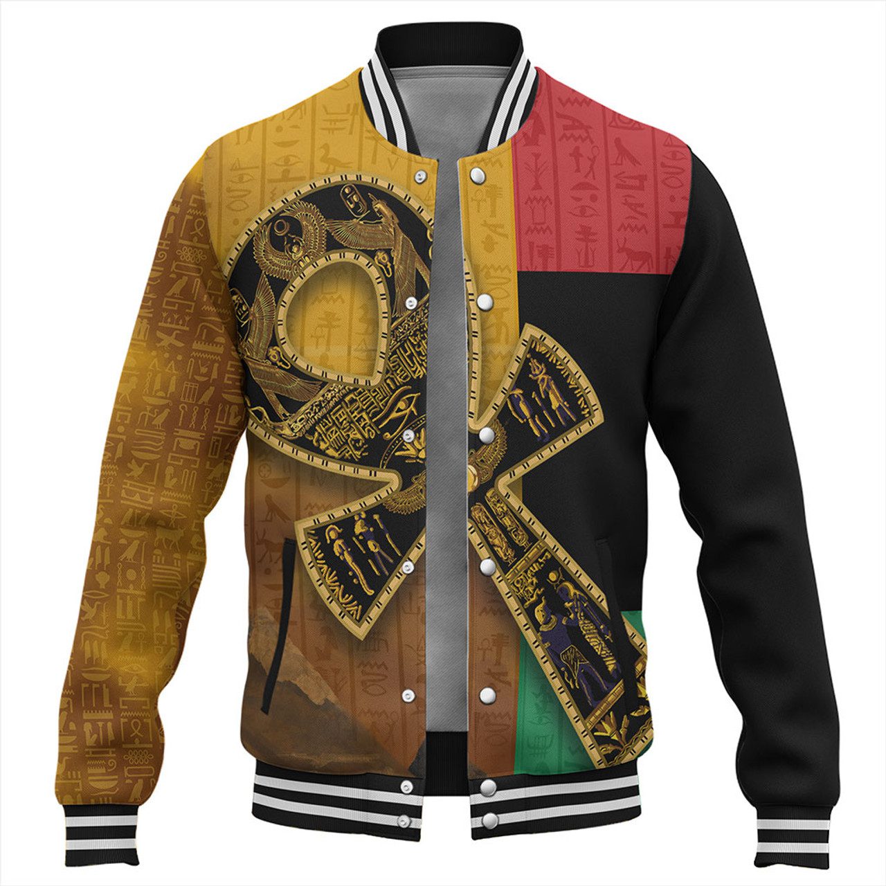 Egypt Baseball Jacket Egyptian Ankh