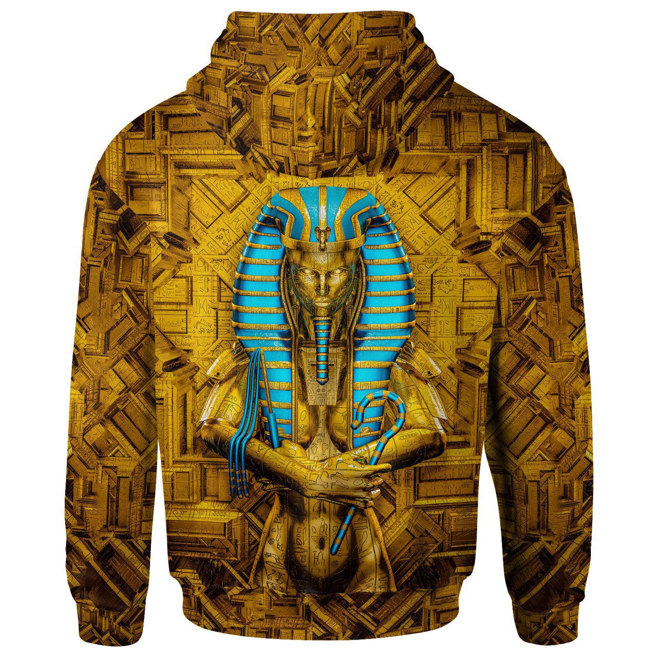 Egyptian Hoodie – Egyptian Pharaoh Inside Gold Hoodie