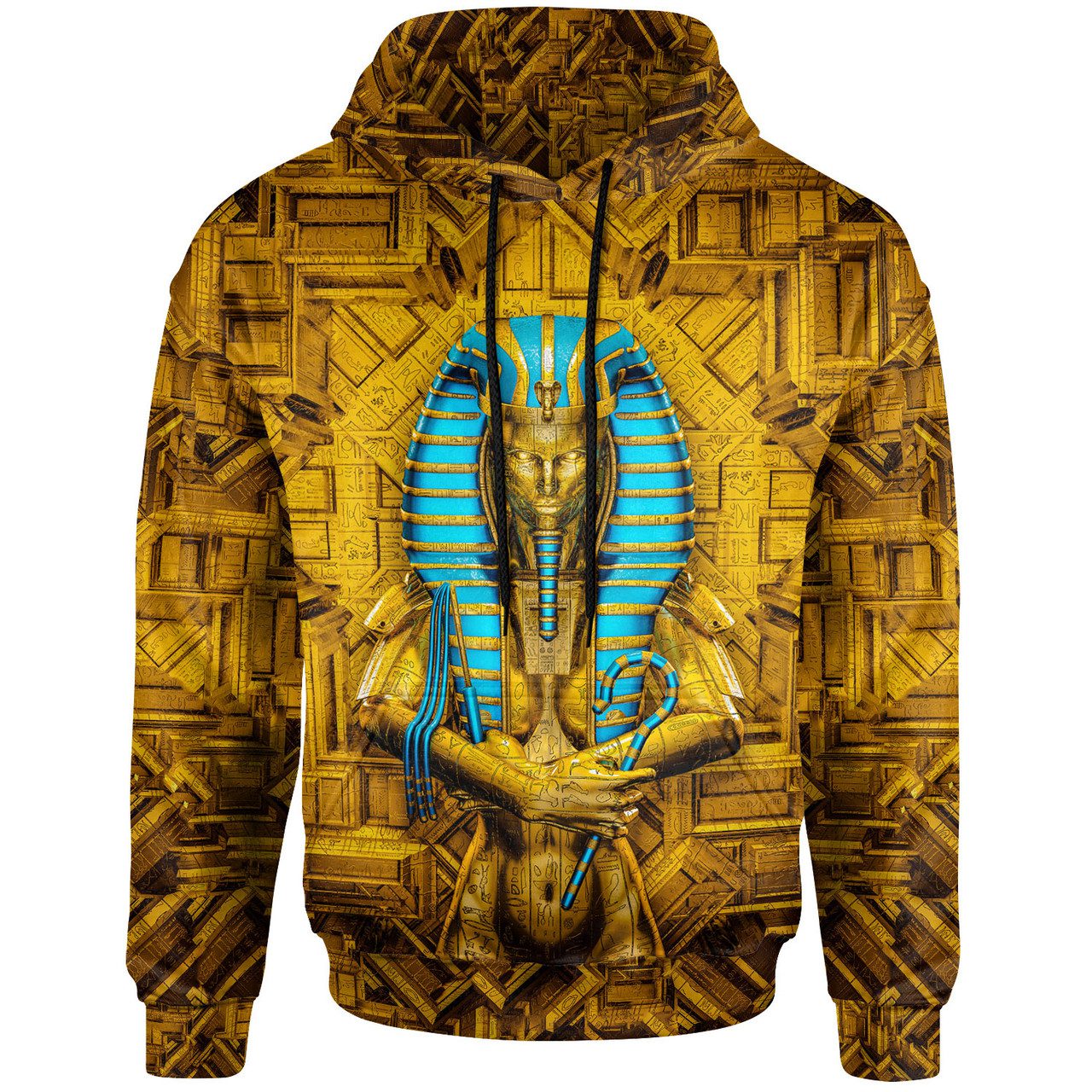 Egyptian Hoodie – Egyptian Pharaoh Inside Gold Hoodie