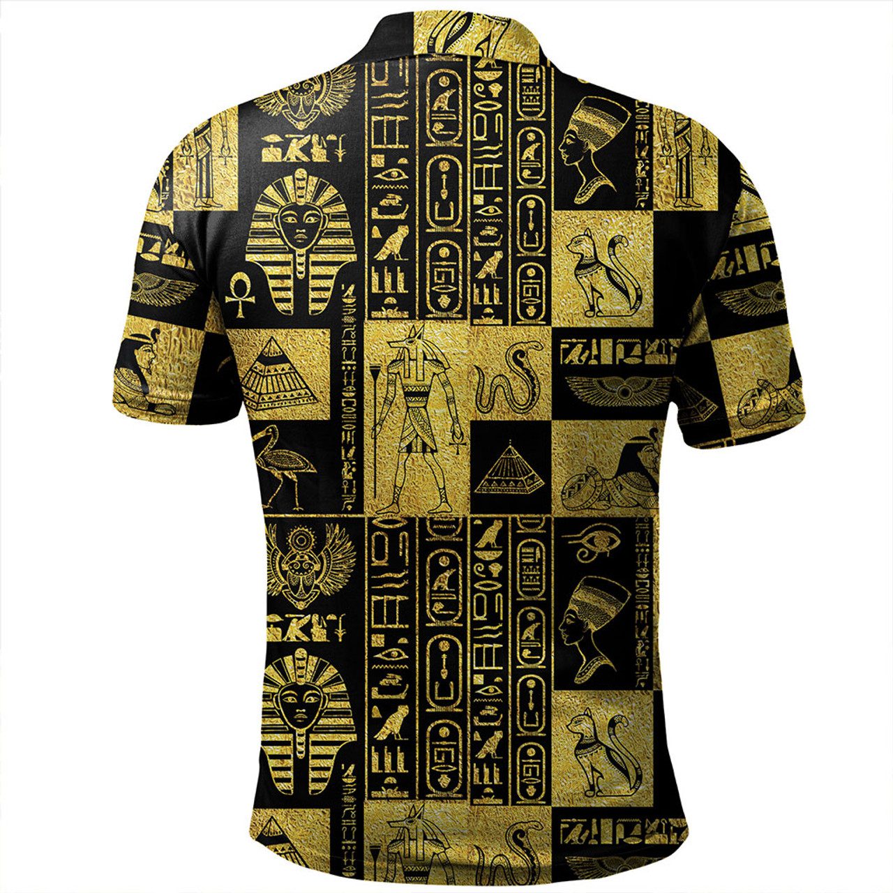 Egypt Polo Shirt Symbols Gold
