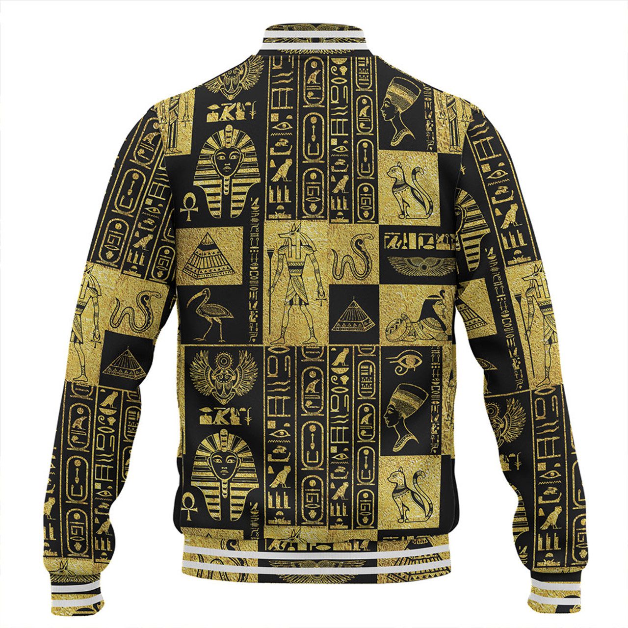 Egypt Baseball Jacket Symbols Gold