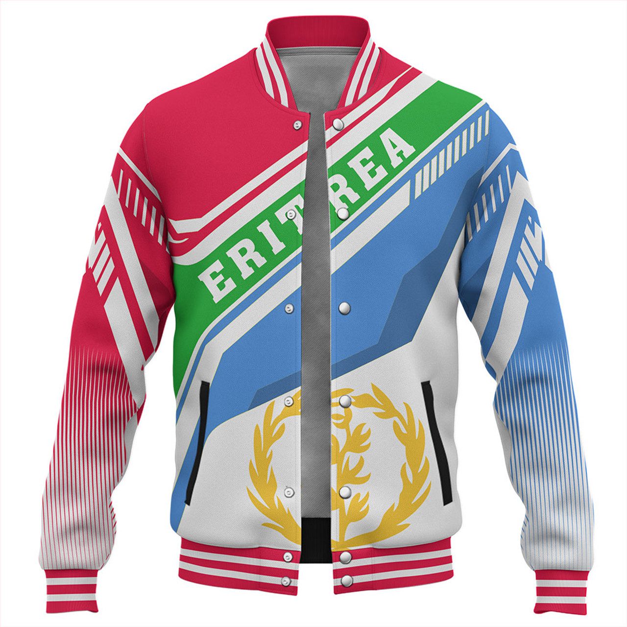 Eritrea Baseball Jacket Flag Style