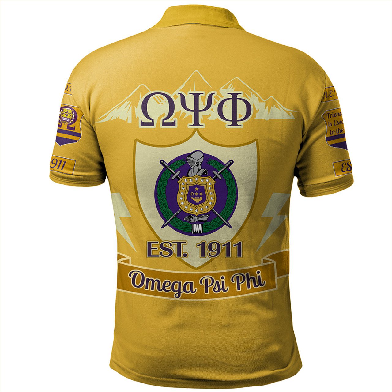 Omega Psi Phi Polo Shirt FIETTS Thunder