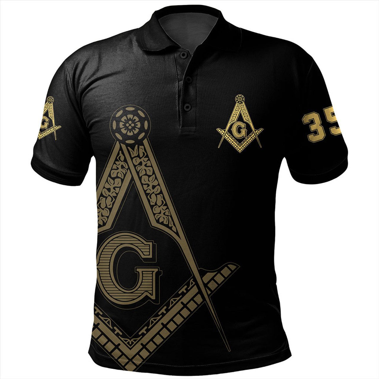 Freemasonry Polo Shirt Letter Style