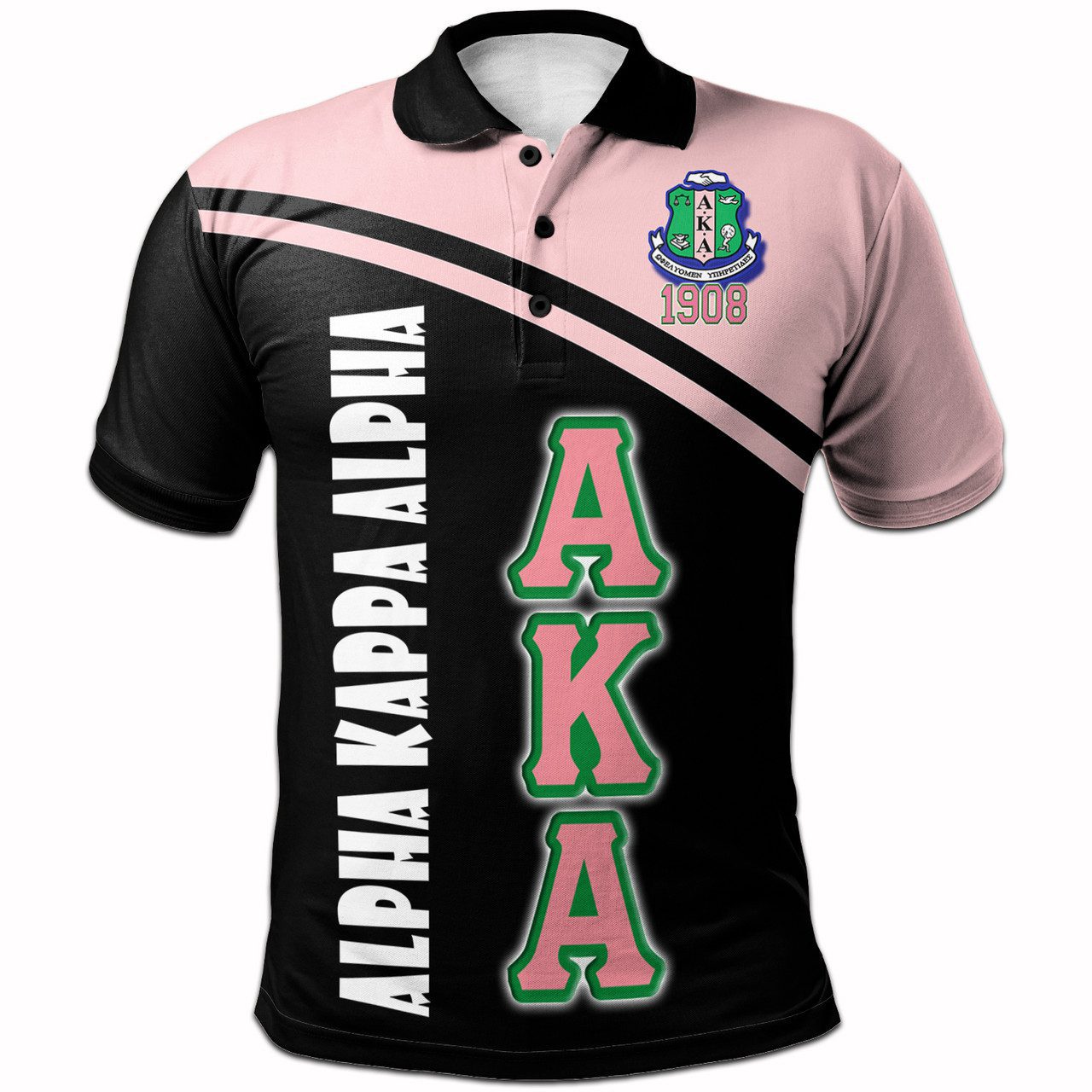 Alpha Kappa Alpha Polo Shirt – Sorority Curve Version Polo Shirt