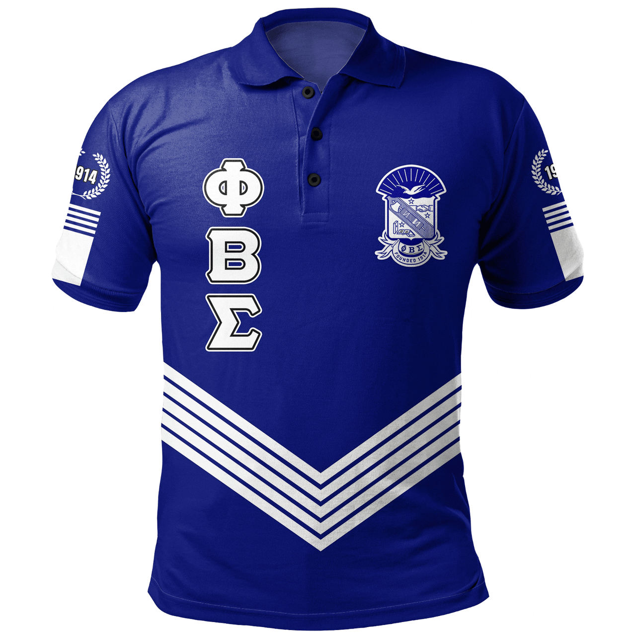Phi Beta Sigma Polo Shirt Crest Greek Life