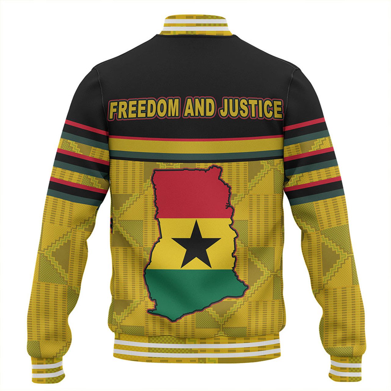 Ghana Baseball Jacket Freedom And Justice