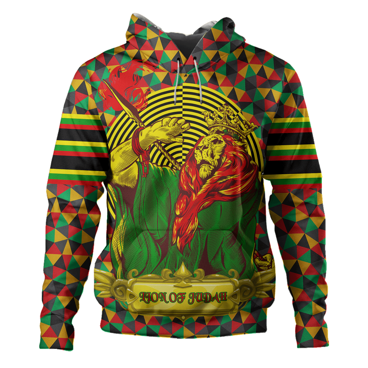 Lion Of Judah African Hoodie Ethiopian Reggae