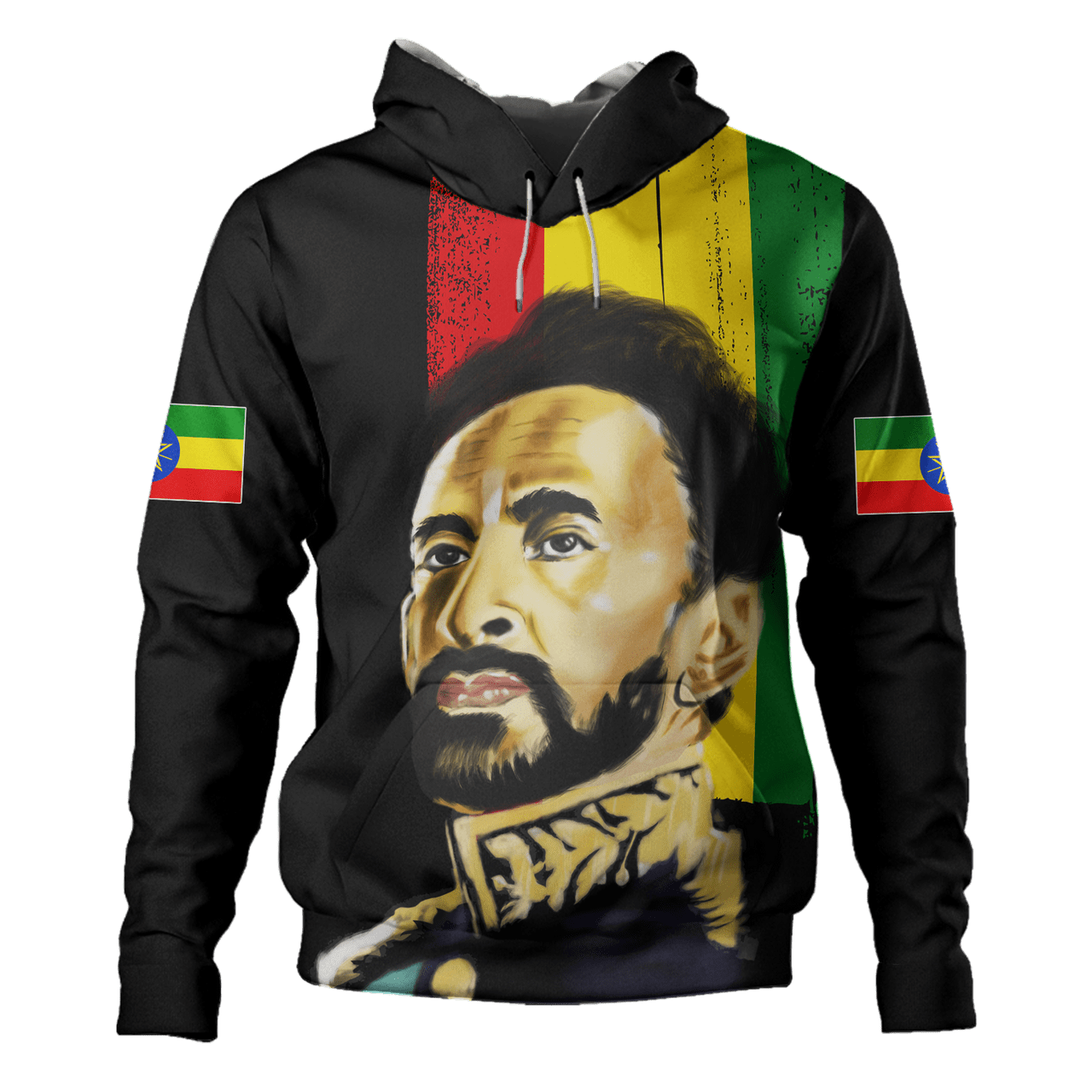 Ethiopia Hoodie Haile Selassie Flag